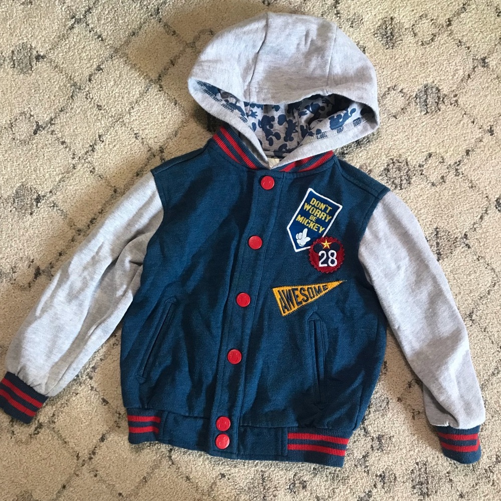 Disney Mickey Mouse Toddler 2T Varsity Jacket